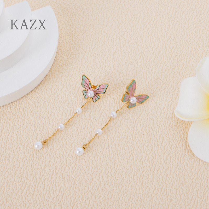 KAZX Long Tassel Dangle Earrin - Pearl Stud Earrings บทวิจารณ์และราคา