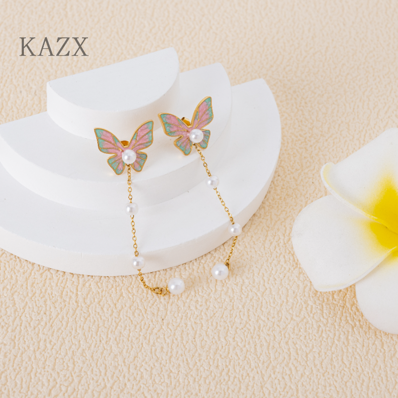 KAZX Long Tassel Dangle Earrin - Pearl Stud Earrings บทวิจารณ์และราคา