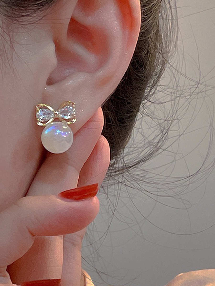 1pair Sweet & Elegant & Luxuri - Pearl Stud Earrings บทวิจารณ์และราคา