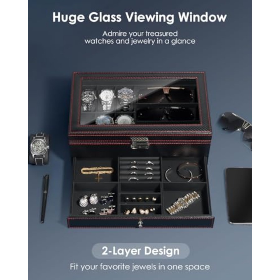 Watch Jewelry Box Organizer, 2 - Jewelry And Watches Box บทวิจารณ์และราคา