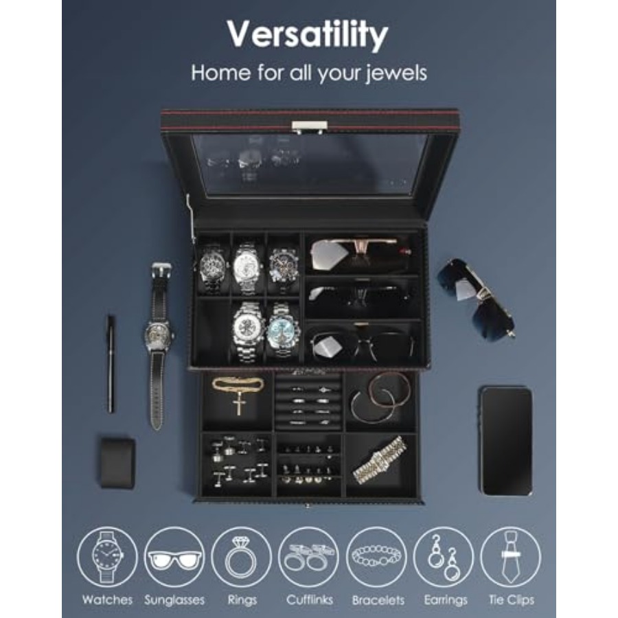 Watch Jewelry Box Organizer, 2 - Jewelry And Watches Box บทวิจารณ์และราคา