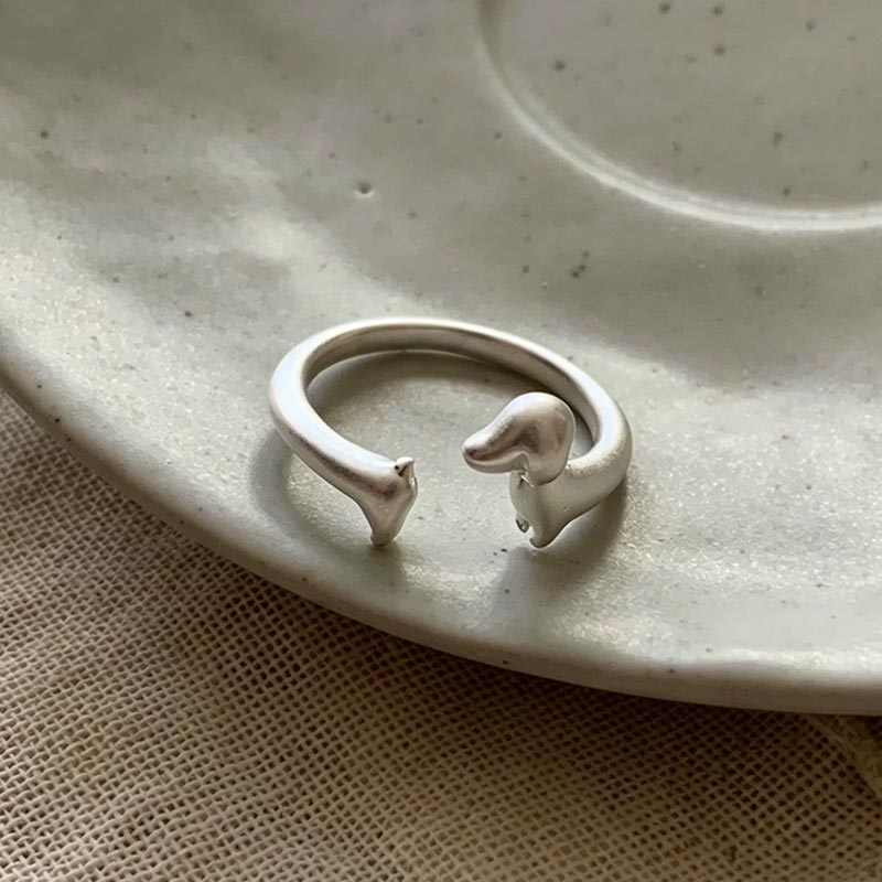 Matte Copper Dachshund Rings f - Minimalist Ring Stackable บทวิจารณ์และราคา