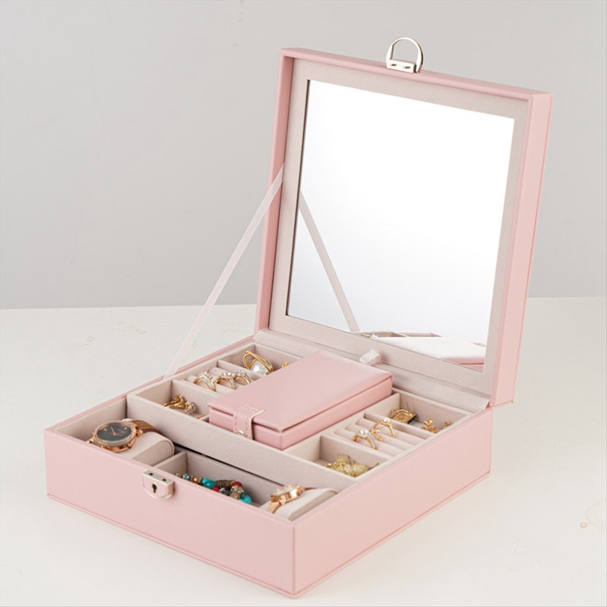 ABQR Girly Pink Jewelry Box Je - Jewelry & Watches Spółka Z Ograniczoną Odpowiedzialnością บทวิจารณ์และราคา