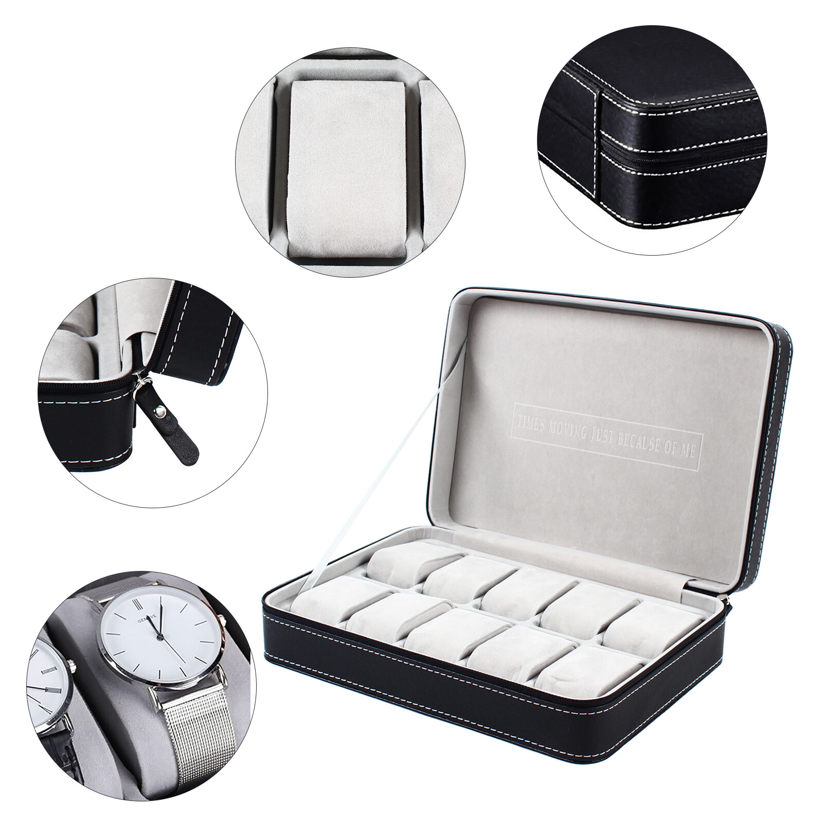 Bymaocar Portable 6 Slot Zippe - Jewelry And Watches Box บทวิจารณ์และราคา