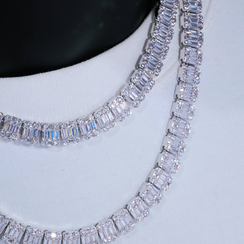 Custom 8mm Iced Square Tennis  - Tennis Bracelet Cubic บทวิจารณ์และราคา