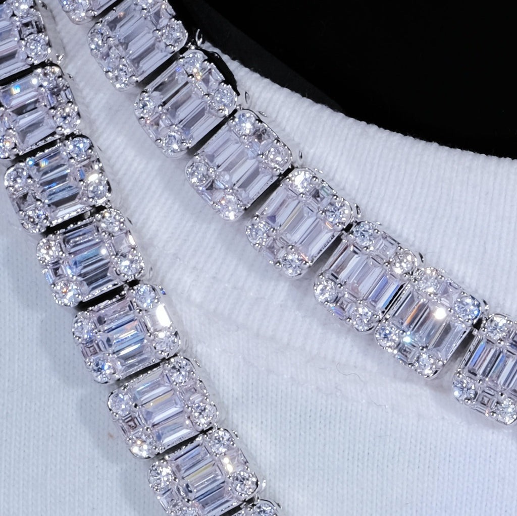 Custom 8mm Iced Square Tennis  - Tennis Bracelet Cubic บทวิจารณ์และราคา