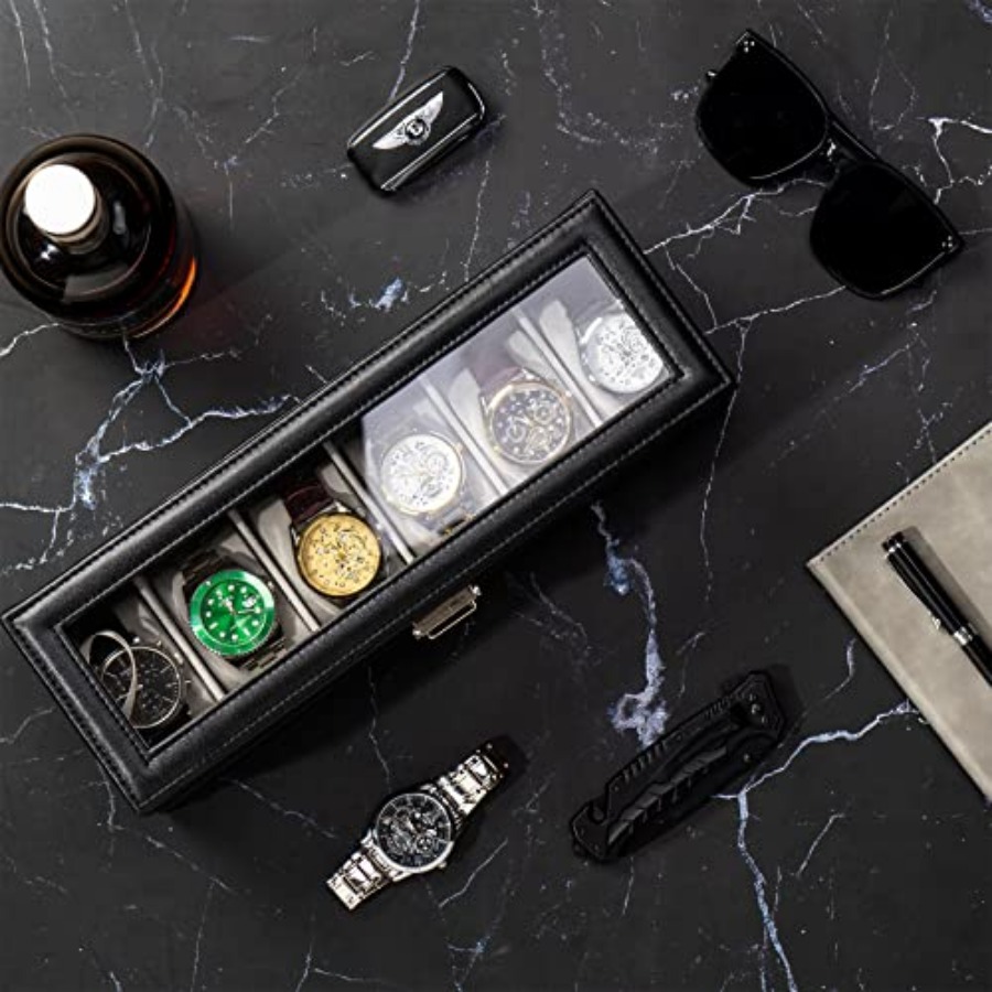 Watch Box, 6 Slot Watches Disp - Jewelry And Watches Box บทวิจารณ์และราคา