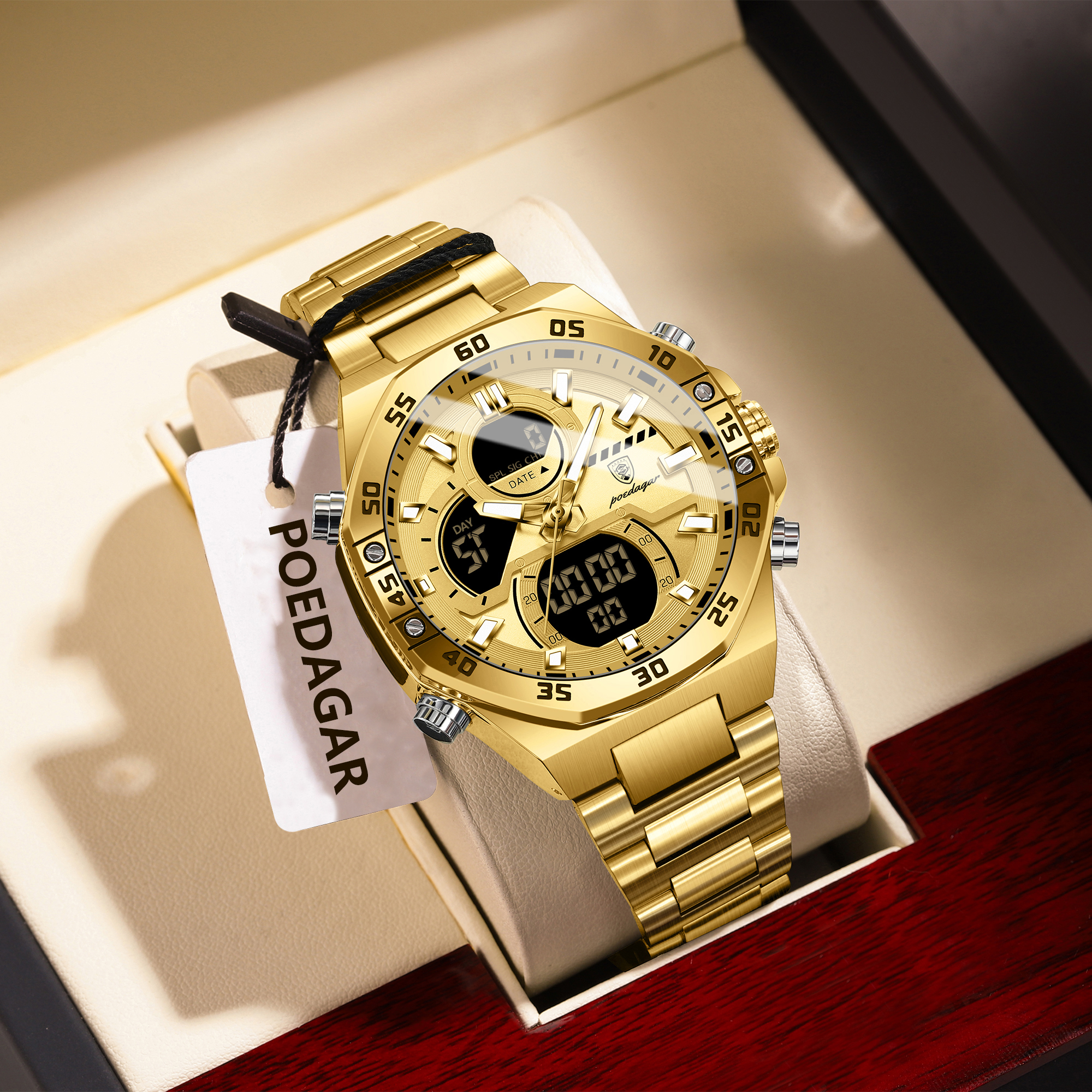 POEDAGAR Sport Men Watch LED W - Jewelry And Watches Box บทวิจารณ์และราคา