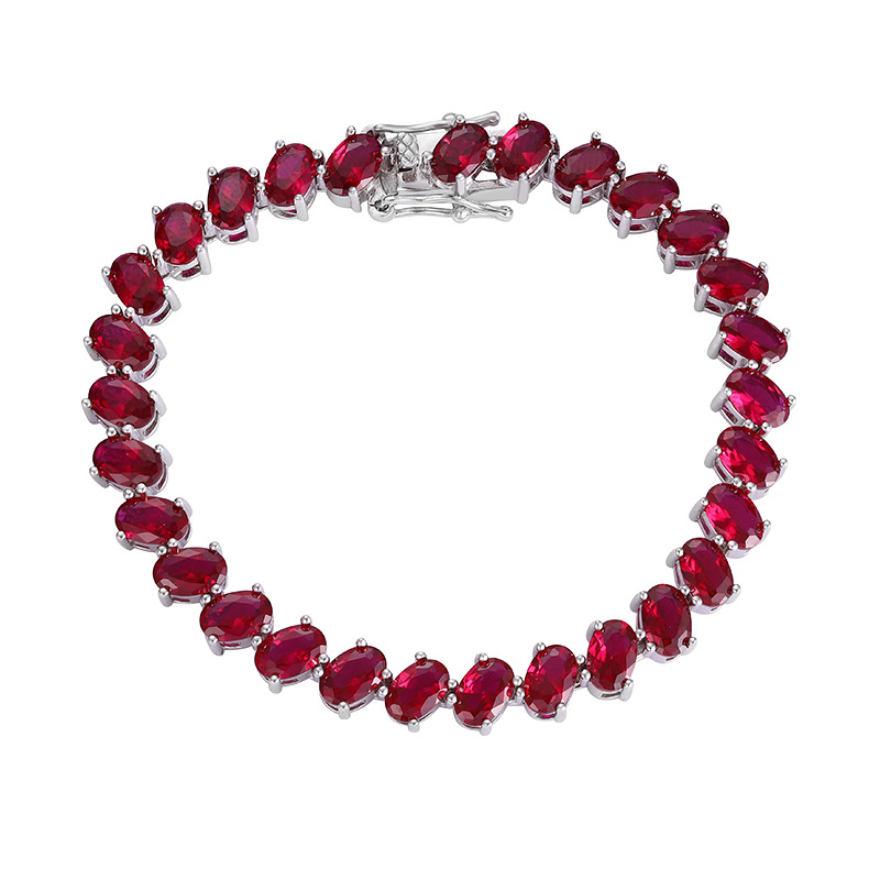 Real 925 Fine Jewelry Pave 4*6 - Tennis Bracelet Cubic บทวิจารณ์และราคา