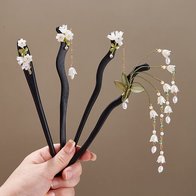 Wooden Flower Hairpin Vintage  - Shop Jewelry & Watches Near Me บทวิจารณ์และราคา
