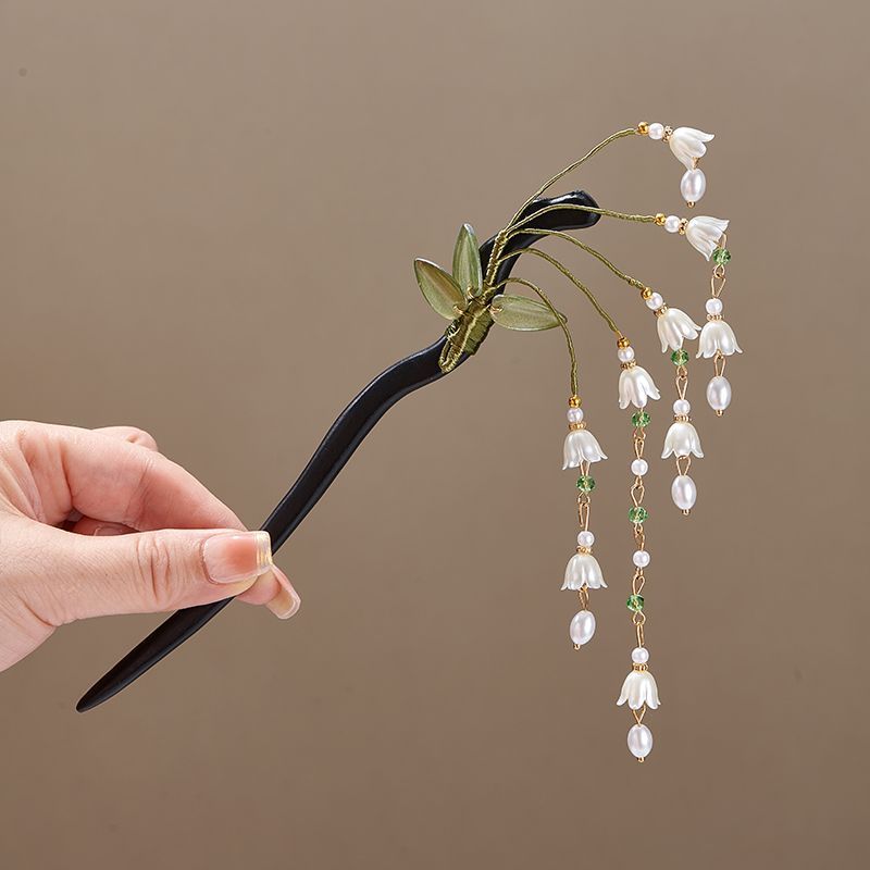 Wooden Flower Hairpin Vintage  - Shop Jewelry & Watches Near Me บทวิจารณ์และราคา