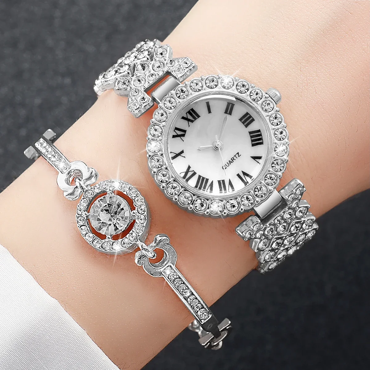 6PCS/Set Luxury Rhinestone Wom - Jewelry Watches Luxury บทวิจารณ์และราคา