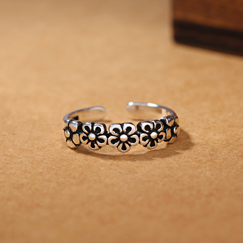 925 Sterling Silver Retro Flow - Statement Cocktail Ring บทวิจารณ์และราคา
