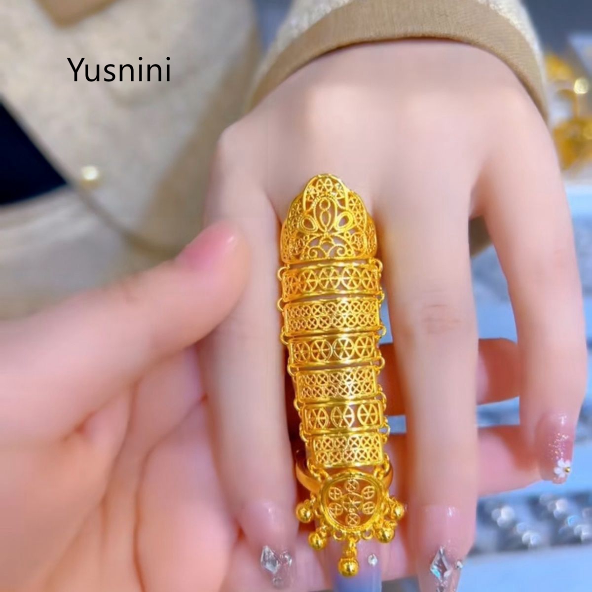 Hot Selling New Dubai Jewelry  - Statement Cocktail Ring บทวิจารณ์และราคา