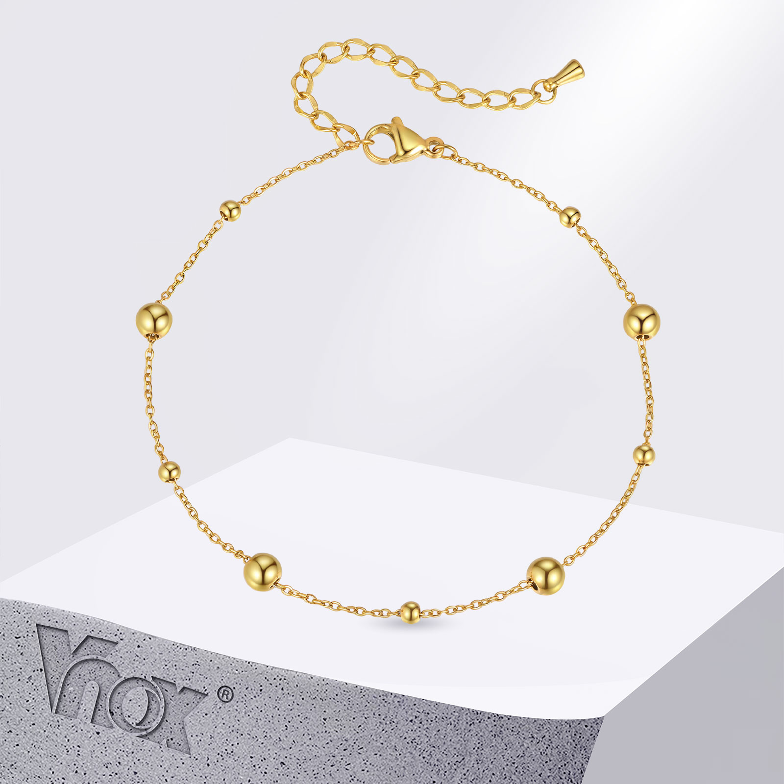 Vnox Stainless Steel Small Bea - Jc Jewelry & Watches Photos บทวิจารณ์และราคา