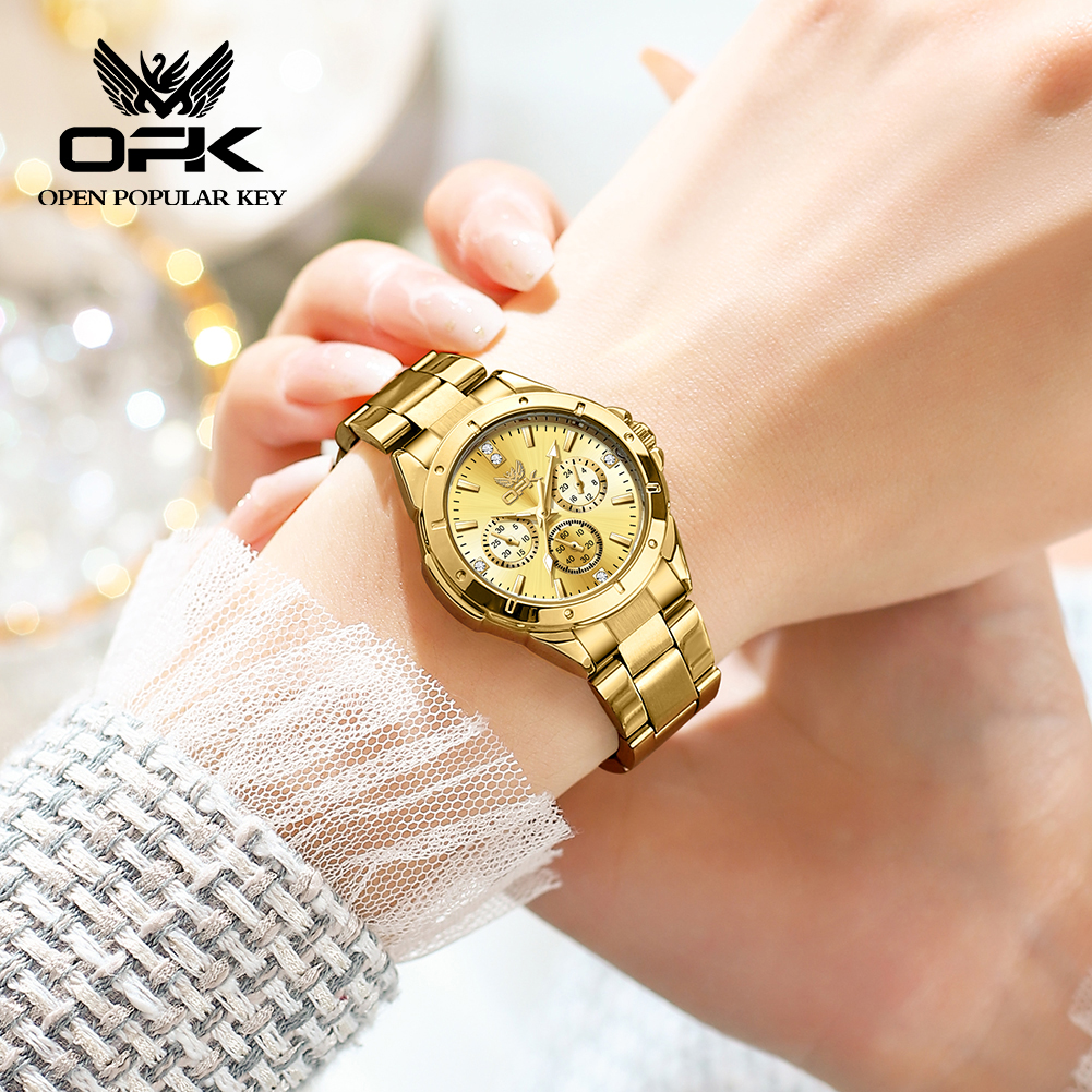 OPK 6001 Wristwatch for Women  - Jewelry Watches Gold บทวิจารณ์และราคา