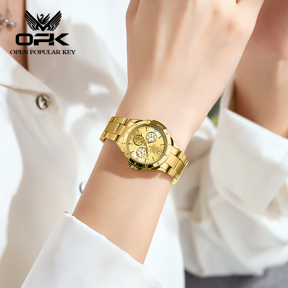 OPK 6001 Wristwatch for Women  - Jewelry Watches Gold บทวิจารณ์และราคา