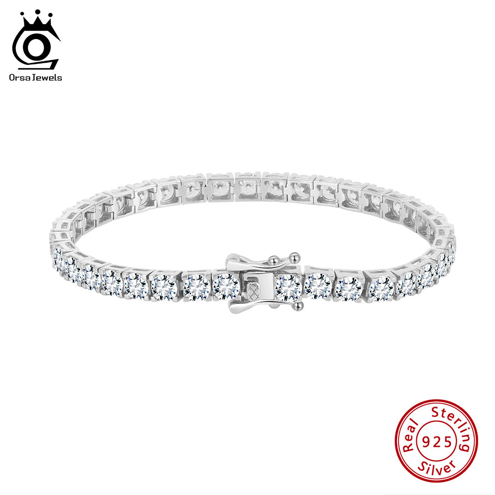 ORSA JEWELS 2mm 3mm 4mm 5A Cub - Tennis Bracelet Cubic บทวิจารณ์และราคา