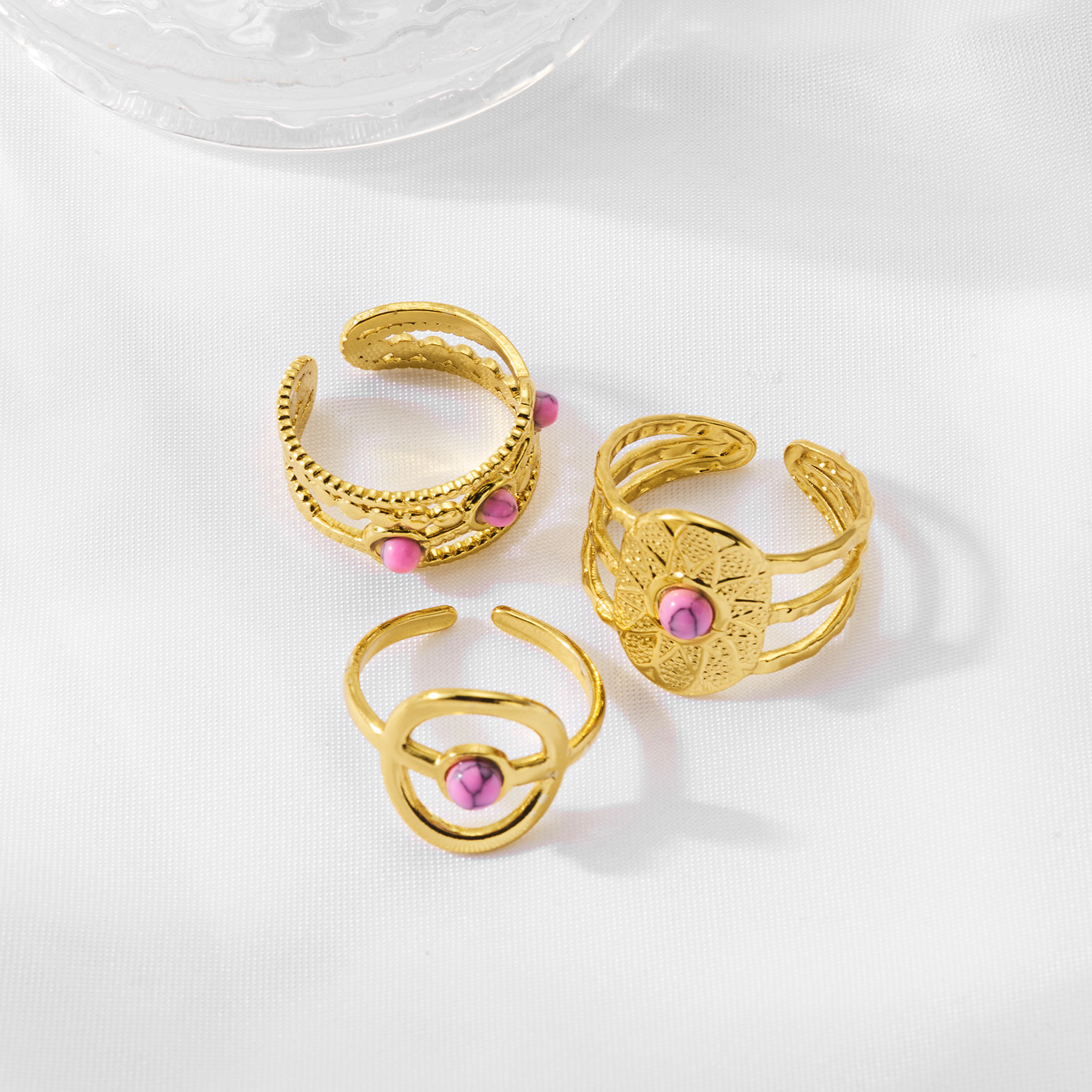 3PCS/Set French Vintage Stainl - Minimalist Ring Stackable บทวิจารณ์และราคา