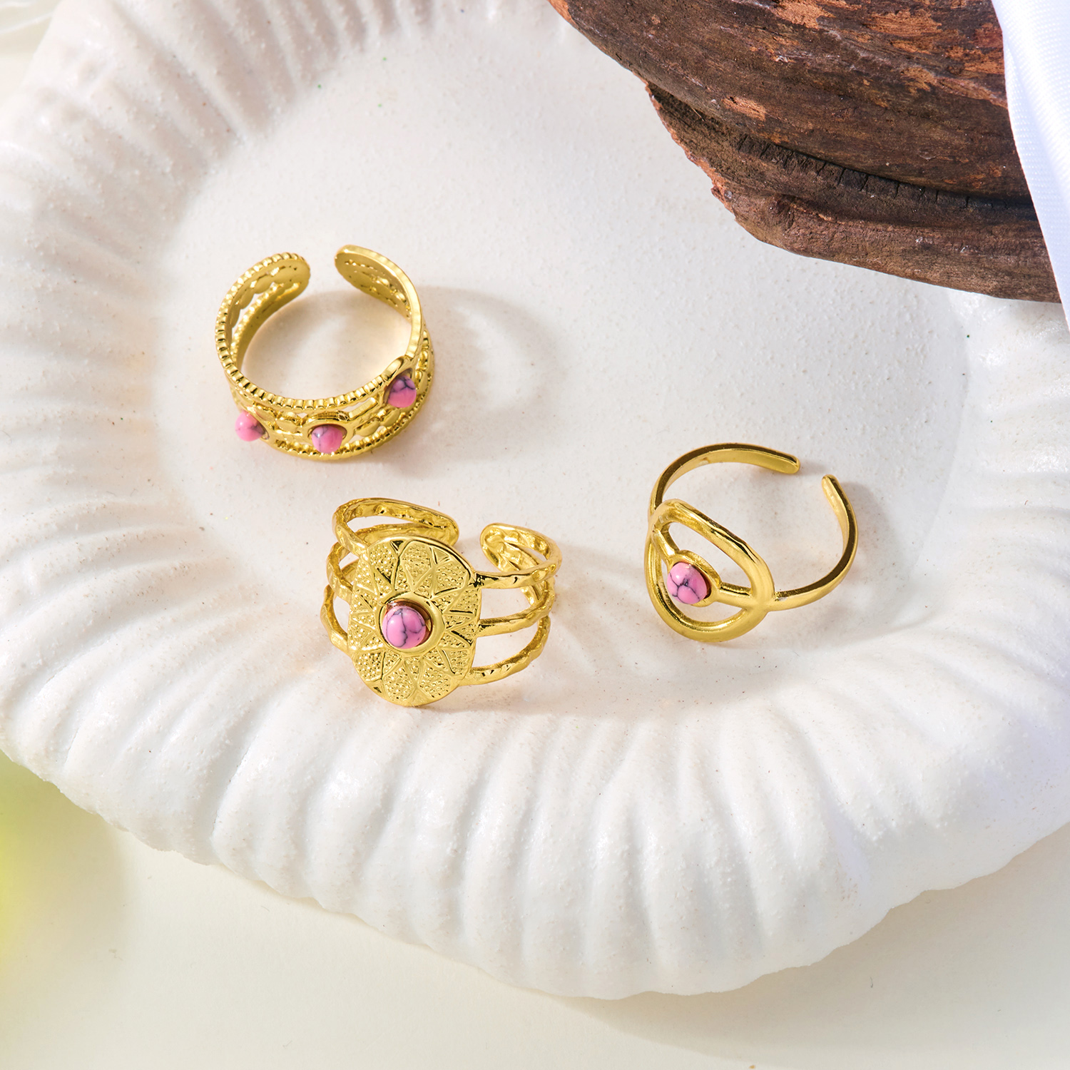 3PCS/Set French Vintage Stainl - Minimalist Ring Stackable บทวิจารณ์และราคา