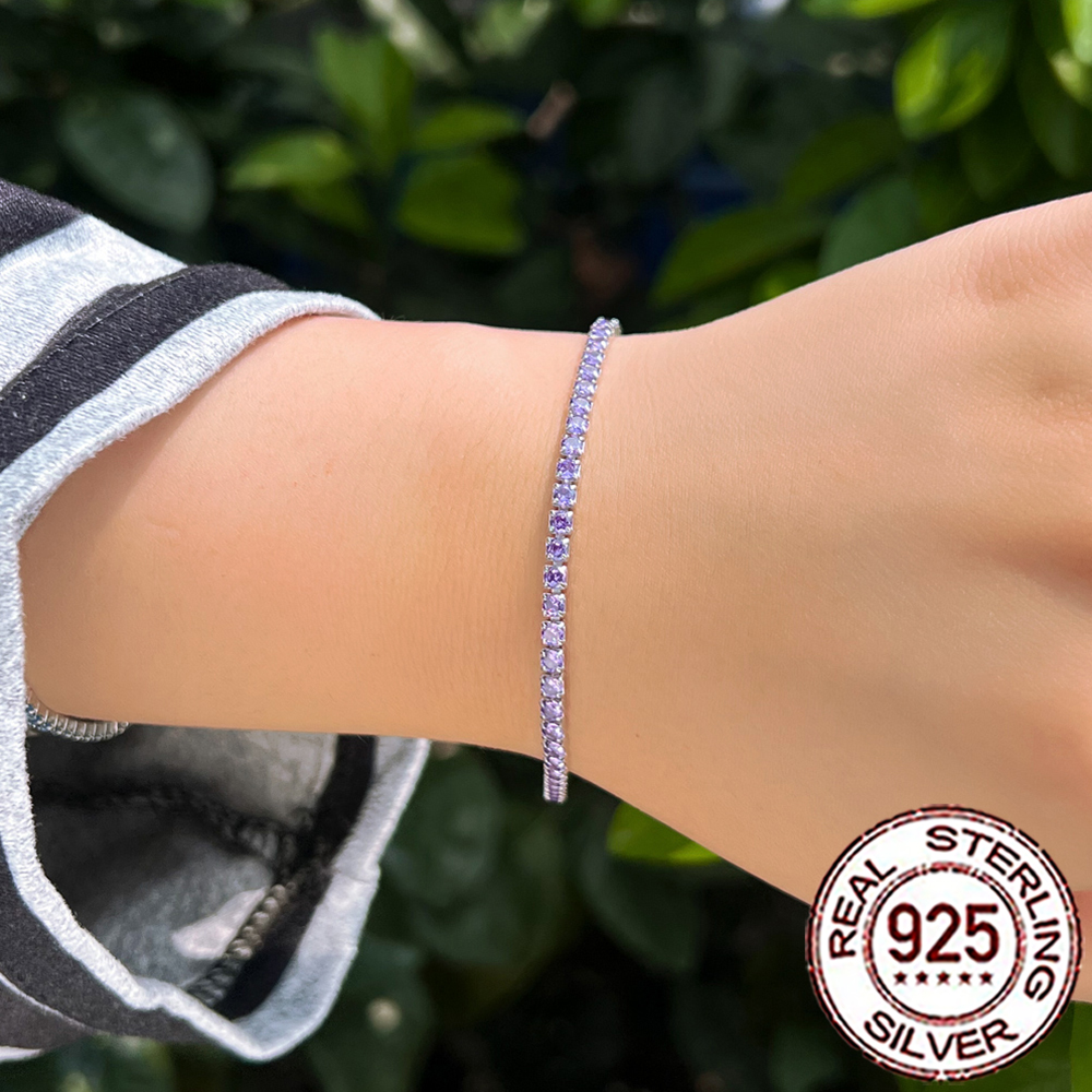 CWWZircons 100% 925 Sterling S - Tennis Bracelet Cubic บทวิจารณ์และราคา