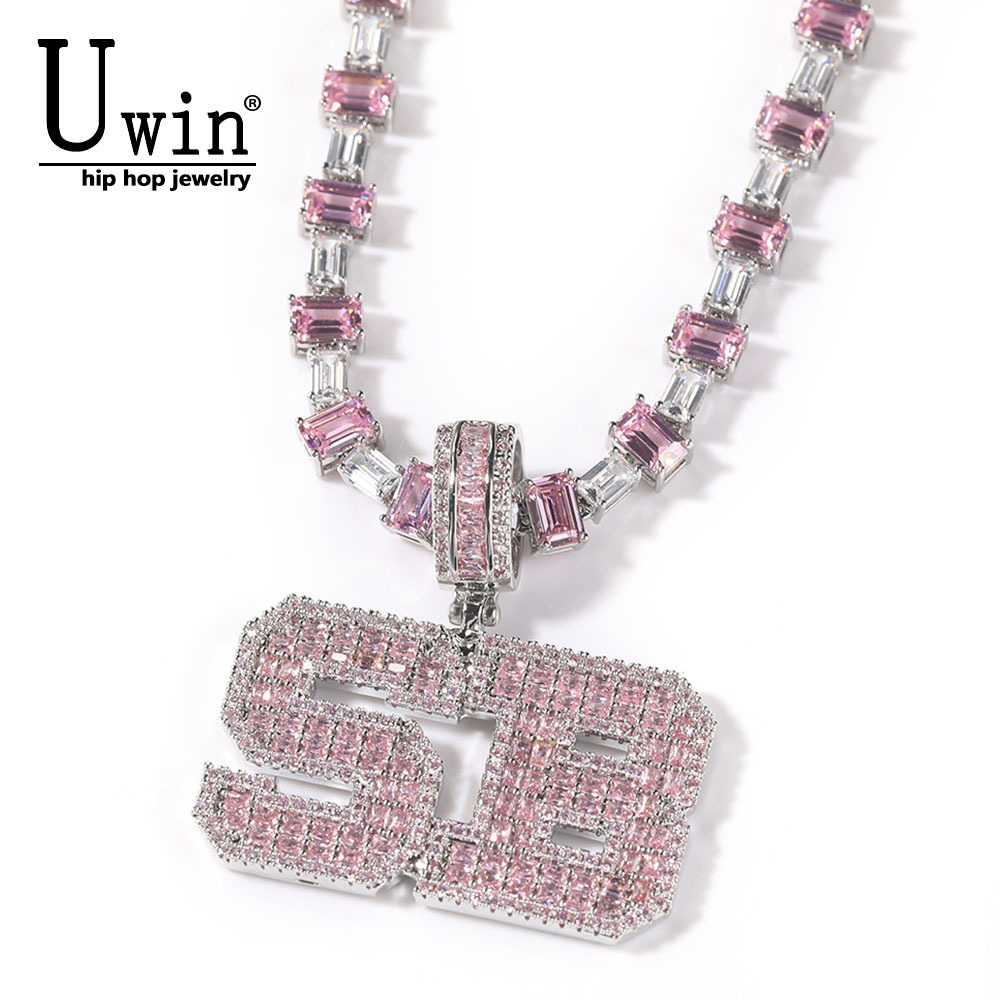Uwin Pink Baguette Letters Cus - Tennis Bracelet Cubic บทวิจารณ์และราคา