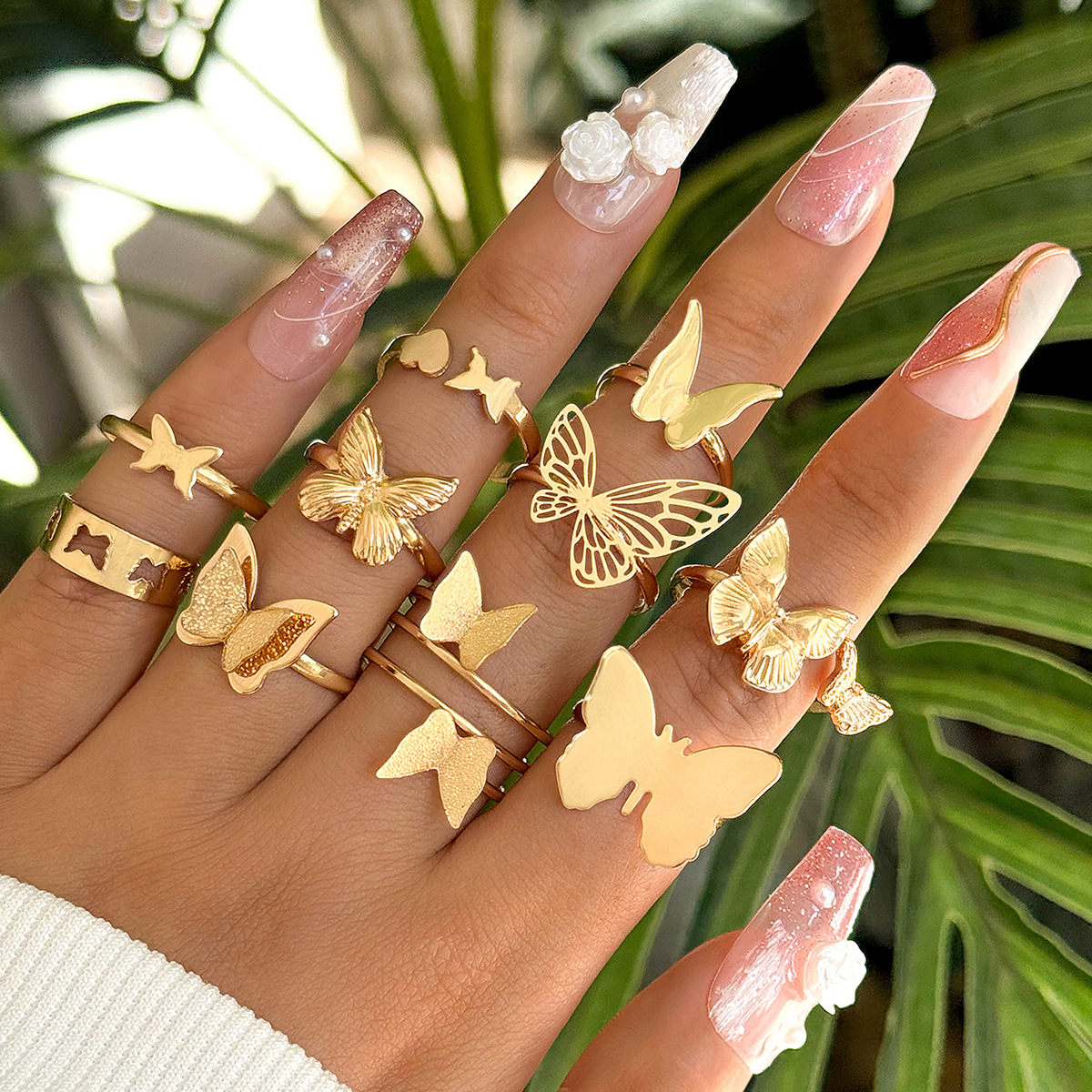 Butterfly Figure 8 Ring Set 14 - Minimalist Ring Stackable บทวิจารณ์และราคา