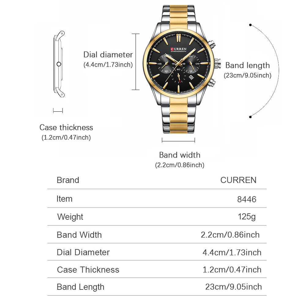 CURREN Casual Quartz Chrono Sp - Jewellery Watches บทวิจารณ์และราคา