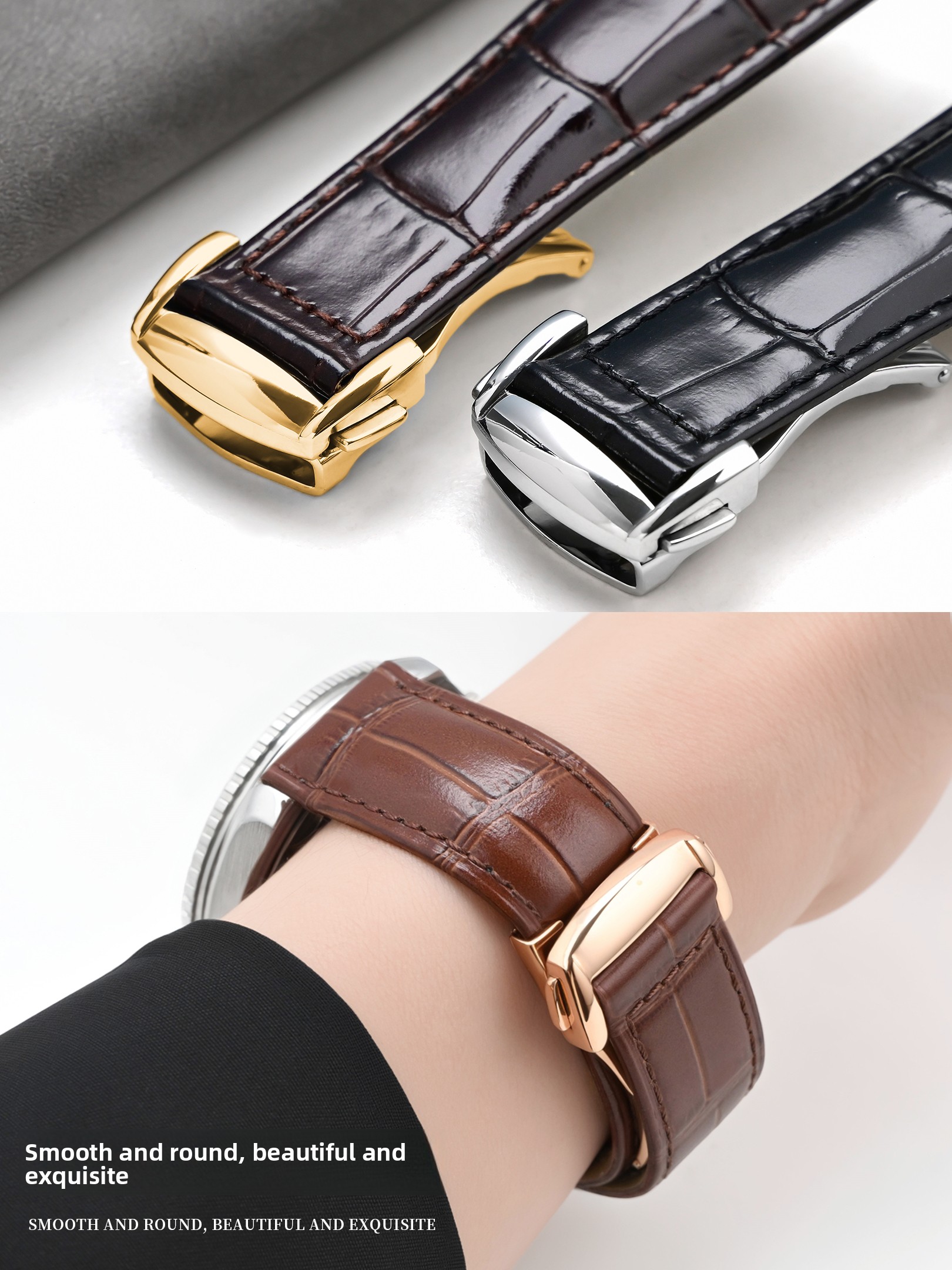 For Omega Deployment Clasp Lea - Watch Strap Replacement บทวิจารณ์และราคา