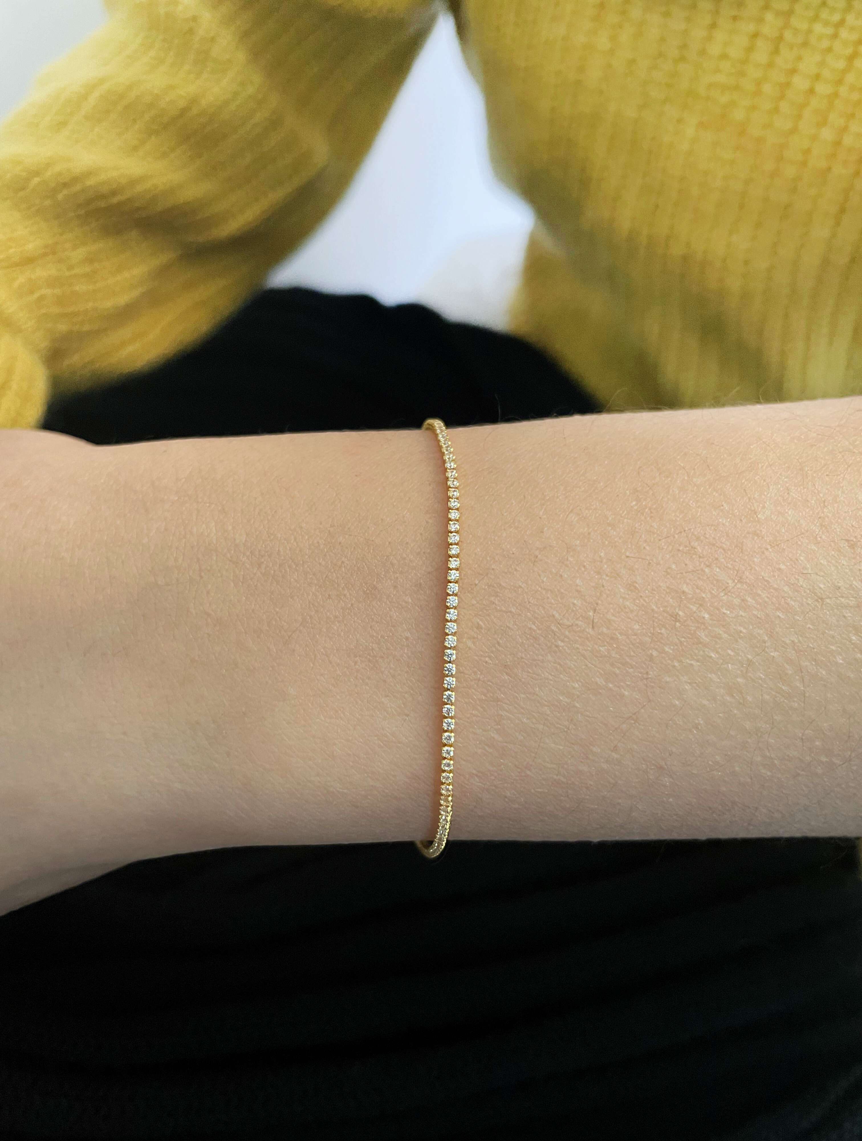 Peri'sBox 1mm Cubic Zirconia C - Tennis Bracelet Cubic บทวิจารณ์และราคา