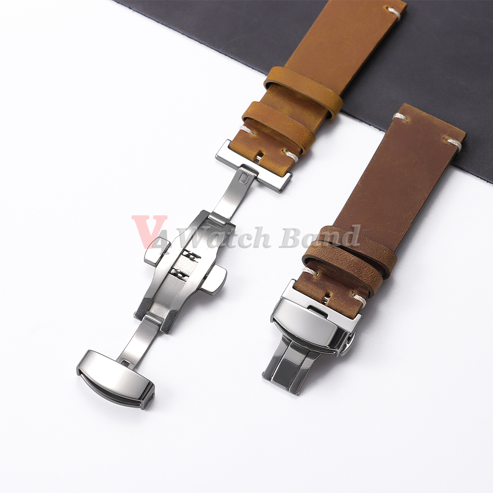 Polished Matte Double Button W - Watch Strap Replacement บทวิจารณ์และราคา