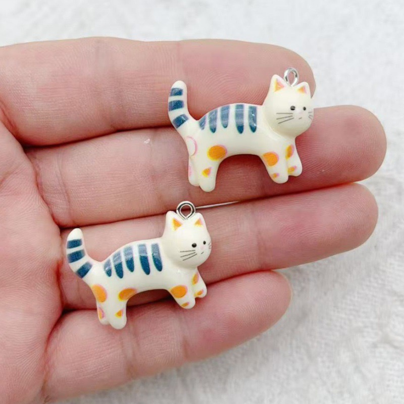 10pcs resin cartoon cat animal - Jewelry & Watches Spółka Z Ograniczoną Odpowiedzialnością บทวิจารณ์และราคา