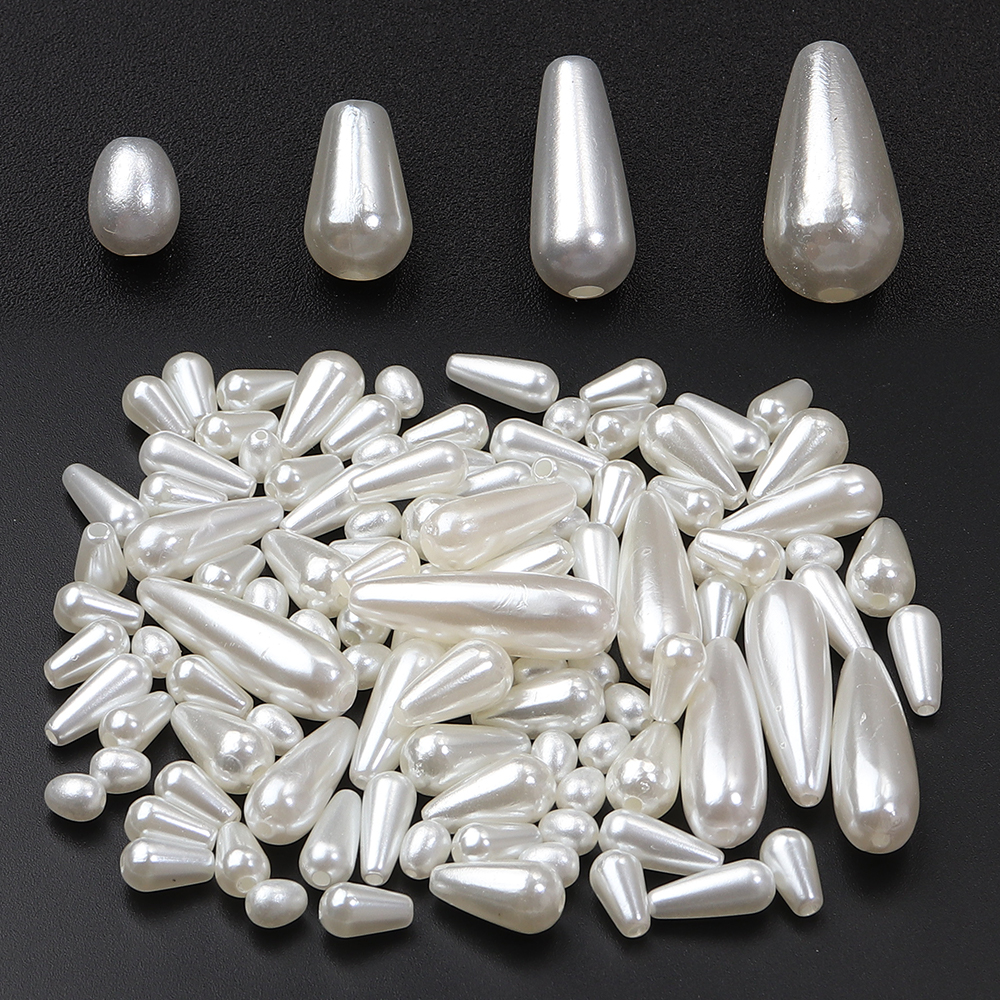 30-500pcs/lot Biege Waterdrop  - Pearl Stud Earrings บทวิจารณ์และราคา