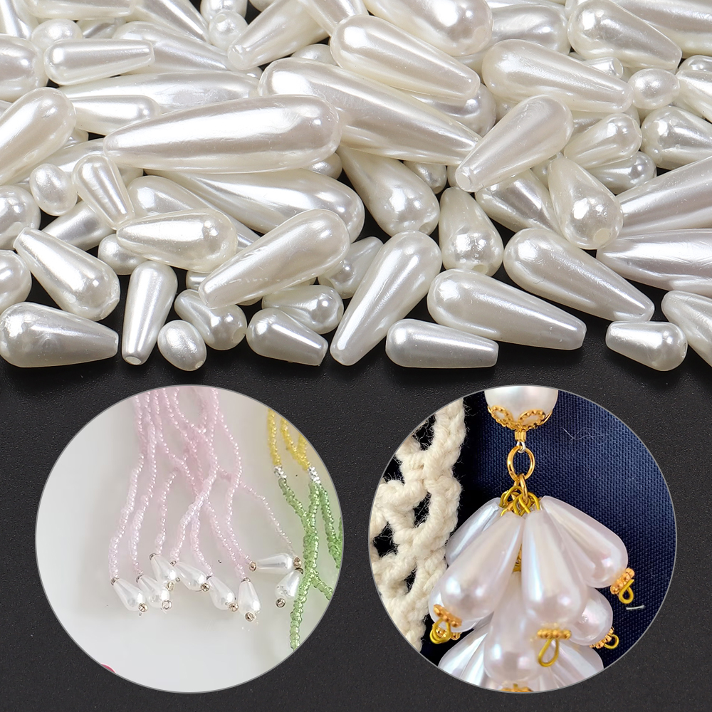 30-500pcs/lot Biege Waterdrop  - Pearl Stud Earrings บทวิจารณ์และราคา