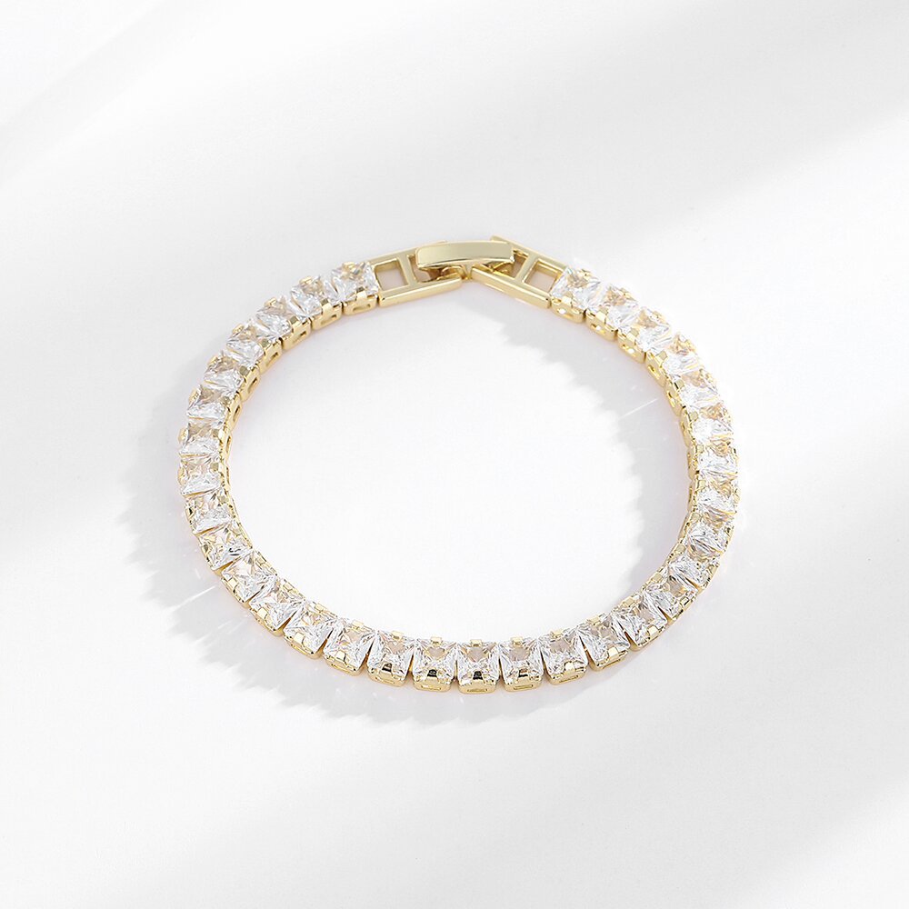 925 Sterling Silver 4MM Cubic  - Tennis Bracelet Cubic บทวิจารณ์และราคา