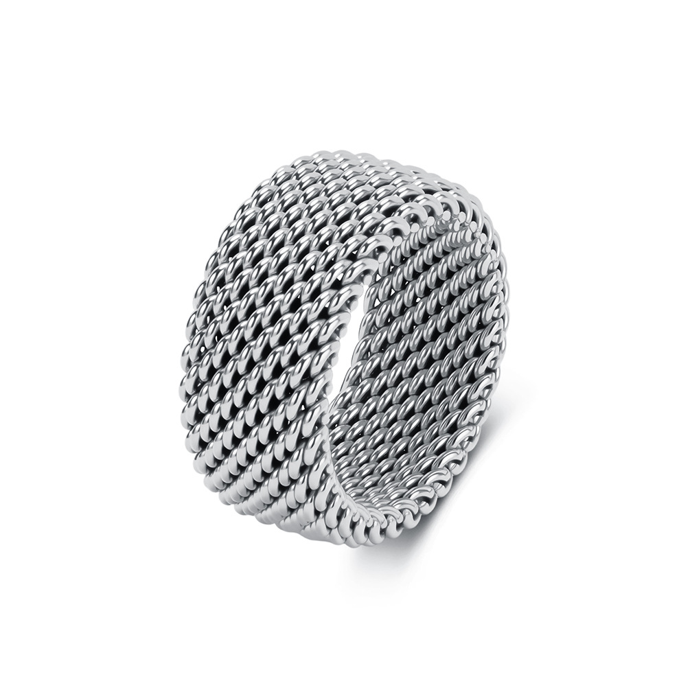 Trendy Stainless Steel Woven R - Minimalist Ring Stackable บทวิจารณ์และราคา