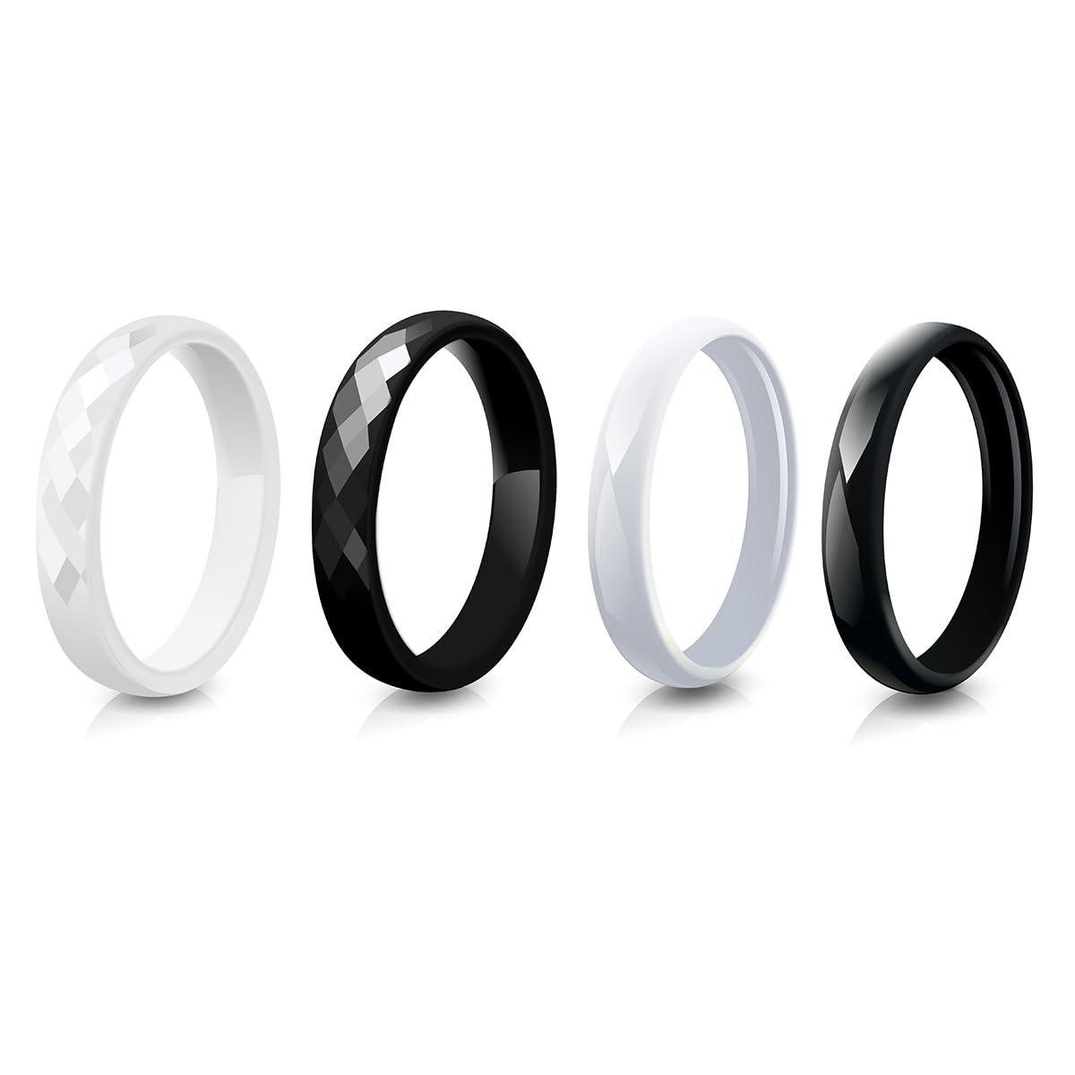3mm Ceramic Wedding Band for W - Minimalist Ring Stackable บทวิจารณ์และราคา