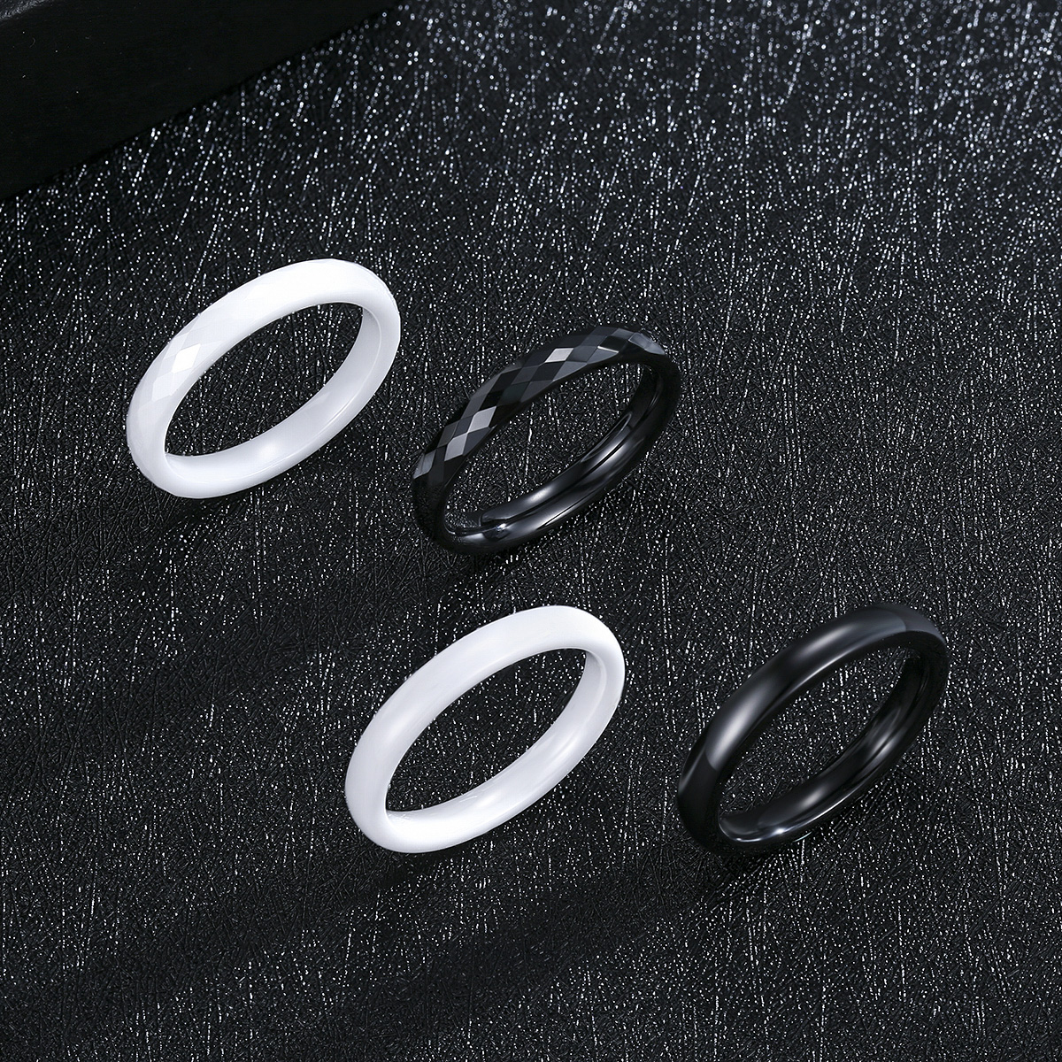 3mm Ceramic Wedding Band for W - Minimalist Ring Stackable บทวิจารณ์และราคา