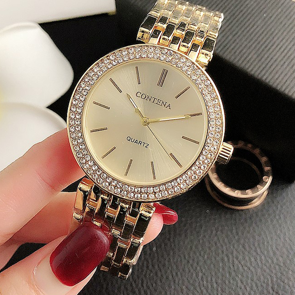 Luxury Rhinestone Watch Top Br - Jewelry Watches Gold บทวิจารณ์และราคา