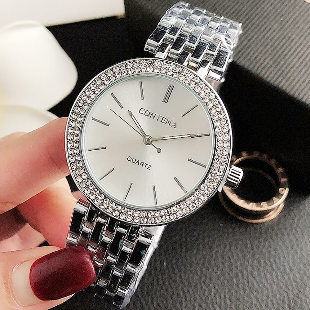 Luxury Rhinestone Watch Top Br - Jewelry Watches Gold บทวิจารณ์และราคา