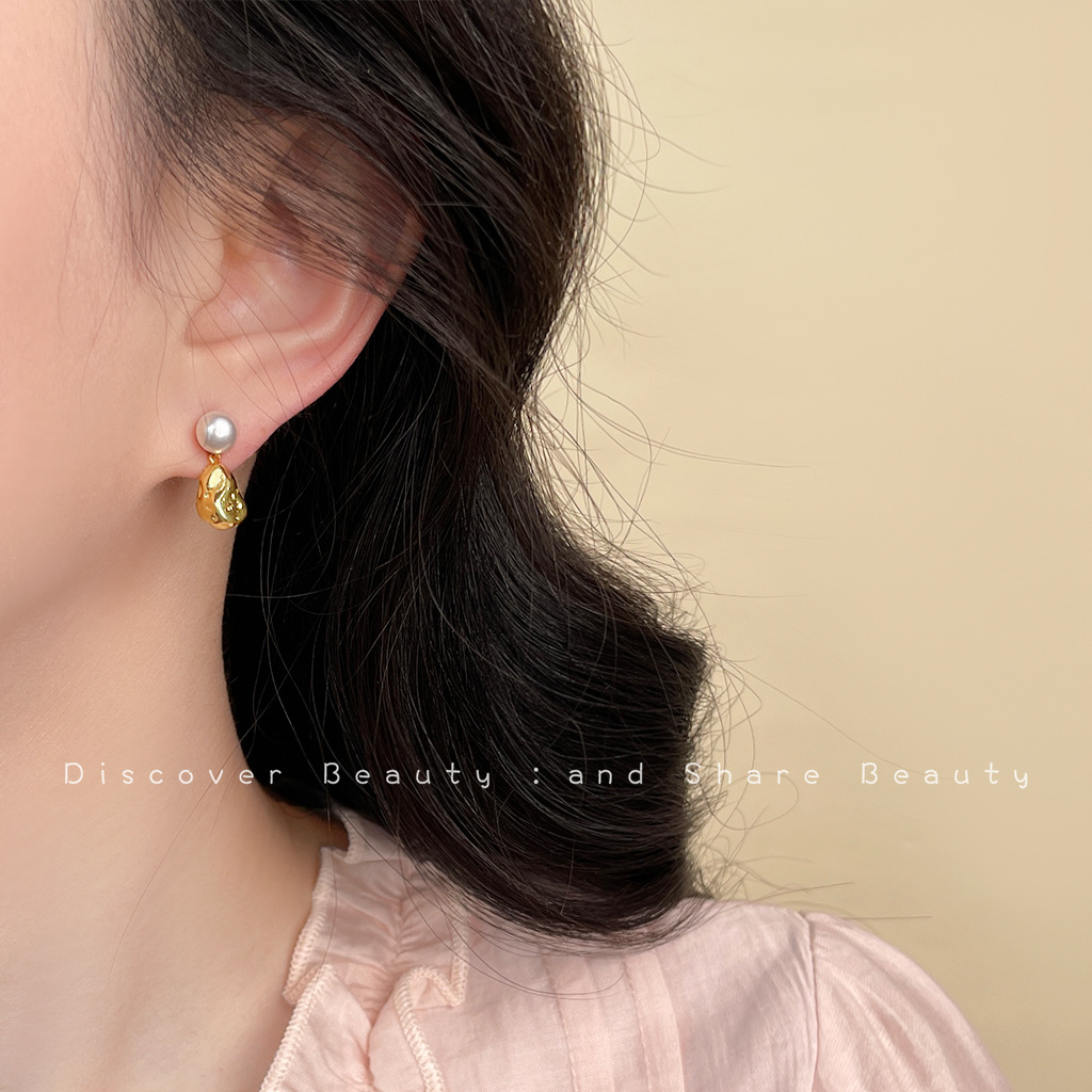 DIY accessories Fashion commut - Pearl Stud Earrings บทวิจารณ์และราคา