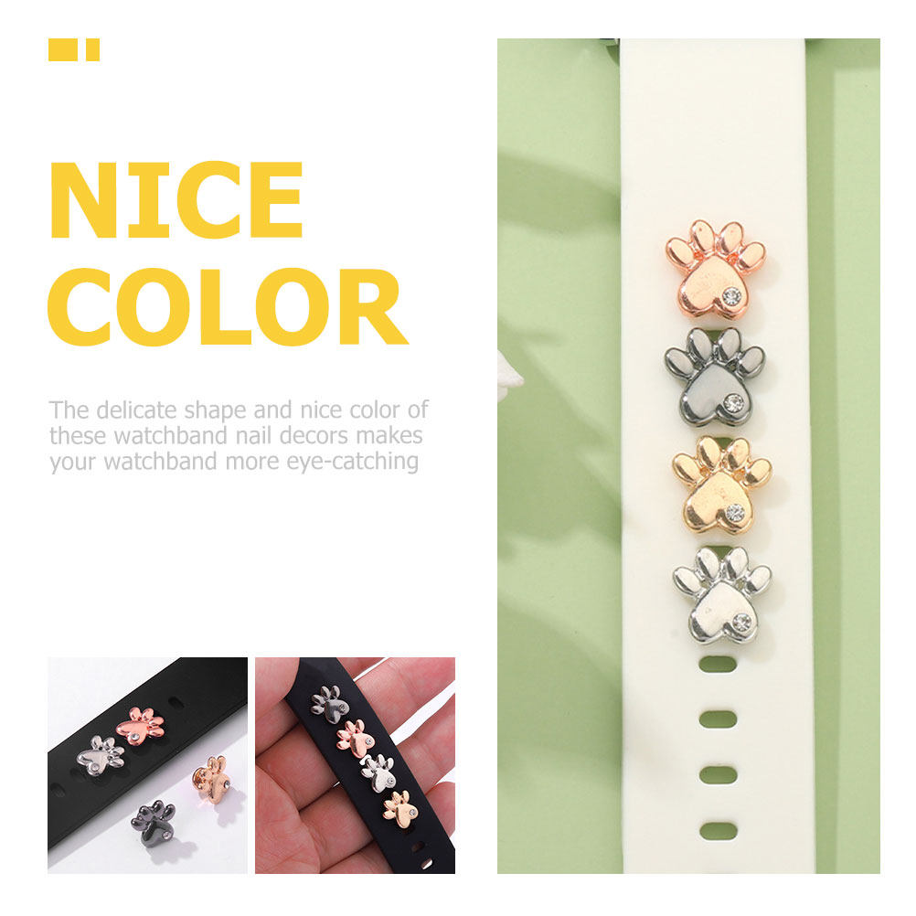 4Pcs Cat Paw Watchband Nails D - Watch Strap Replacement บทวิจารณ์และราคา