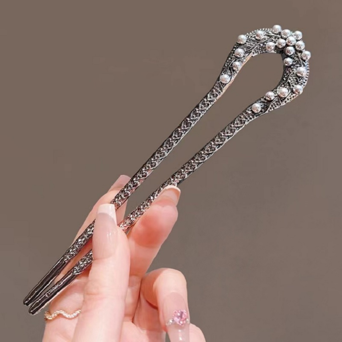 New Pearl U Shaped Hairpin For - Shop Jewelry & Watches Near Me บทวิจารณ์และราคา