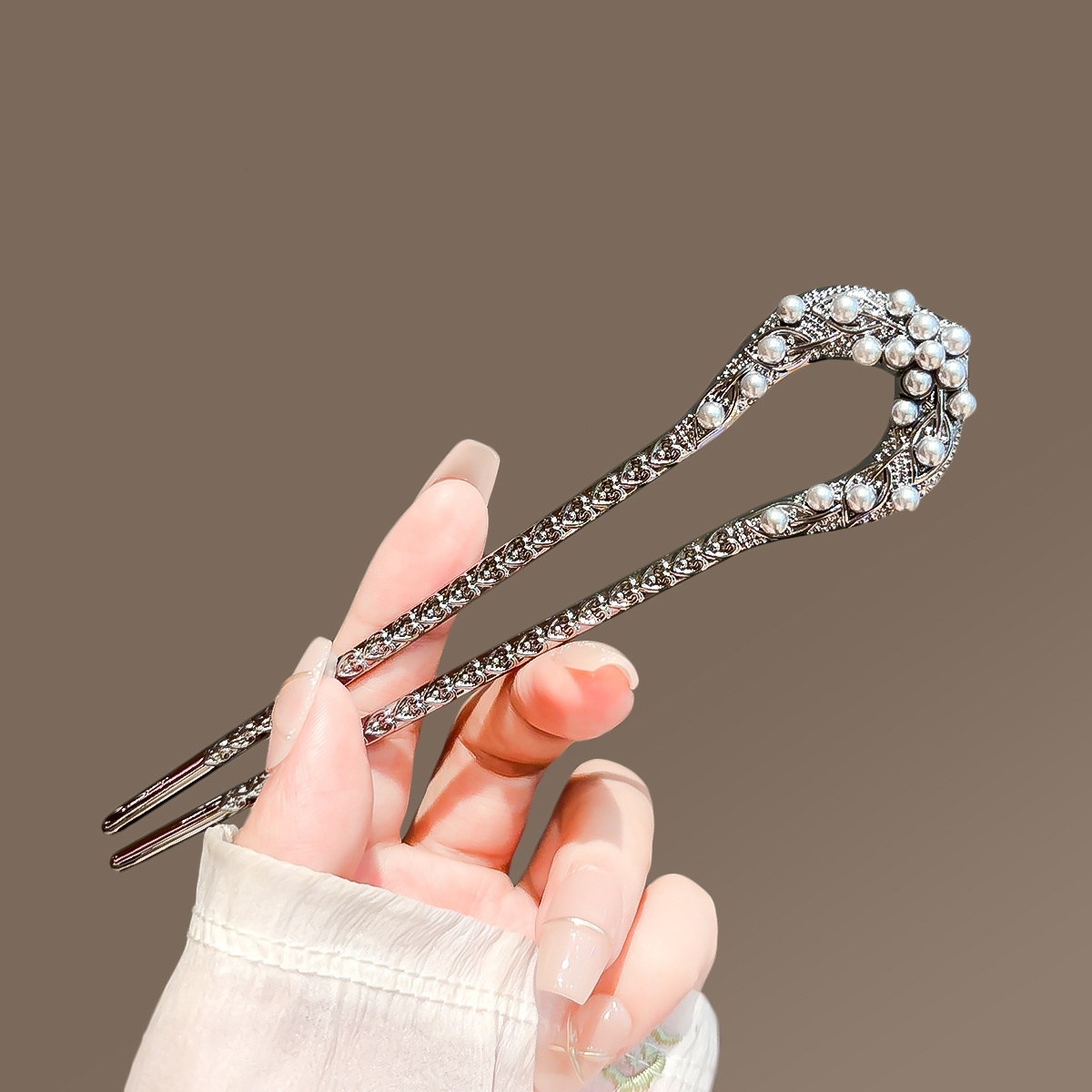 New Pearl U Shaped Hairpin For - Shop Jewelry & Watches Near Me บทวิจารณ์และราคา