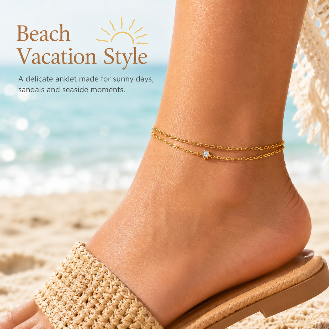 Waterproof Layered Anklet Brac - Jc Jewelry & Watches Photos บทวิจารณ์และราคา