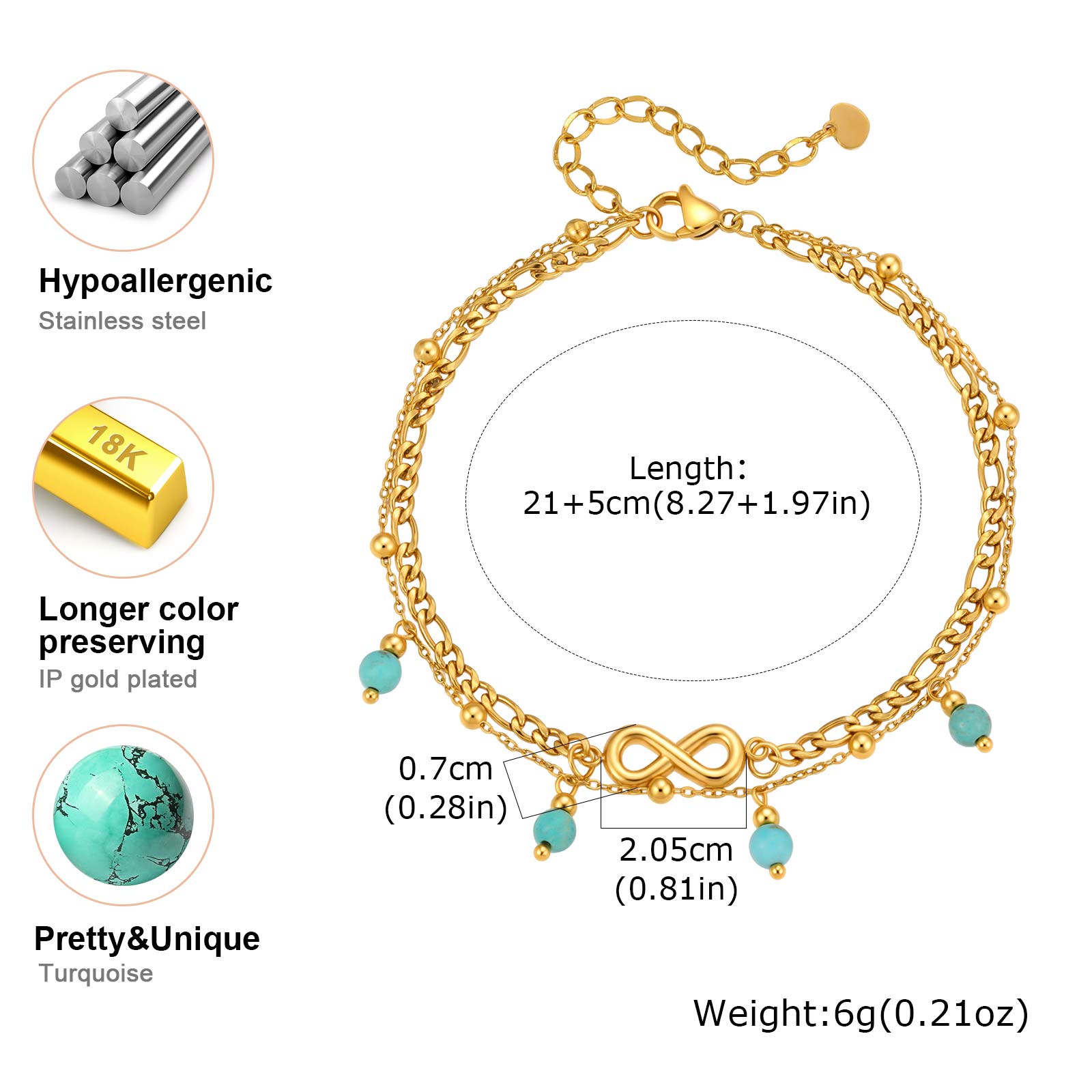 Vnox New Boho Double Layered I - Jc Jewelry & Watches Photos บทวิจารณ์และราคา