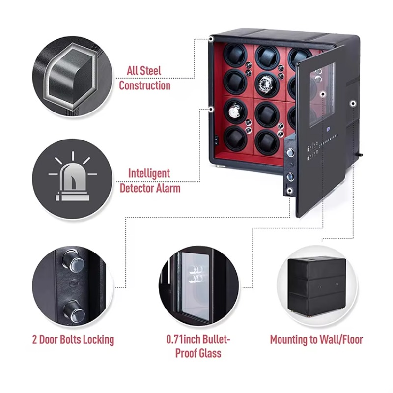 Luxury 12 Automatic Rotors and - Jewelry And Watches Box บทวิจารณ์และราคา