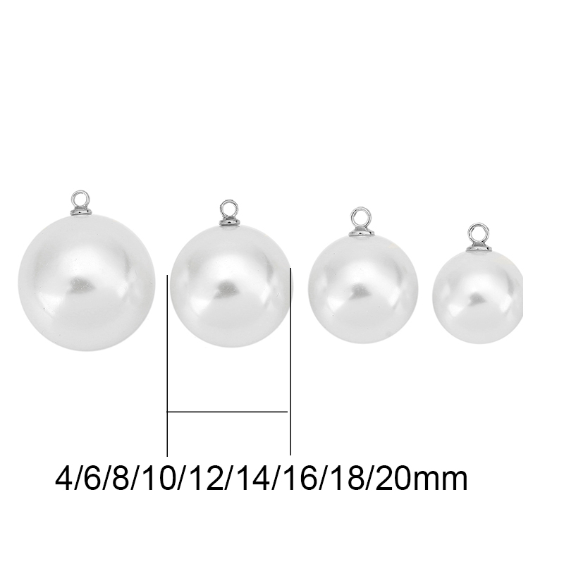 20pcs Imitation Pearl Beads Ea - Pearl Stud Earrings บทวิจารณ์และราคา
