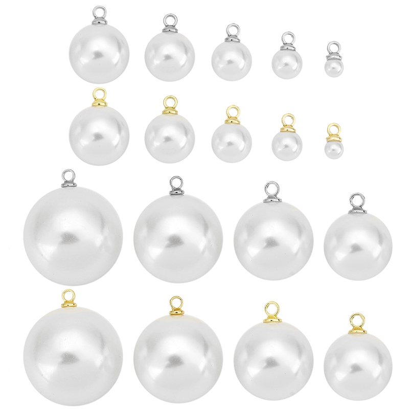 20pcs Imitation Pearl Beads Ea - Pearl Stud Earrings บทวิจารณ์และราคา