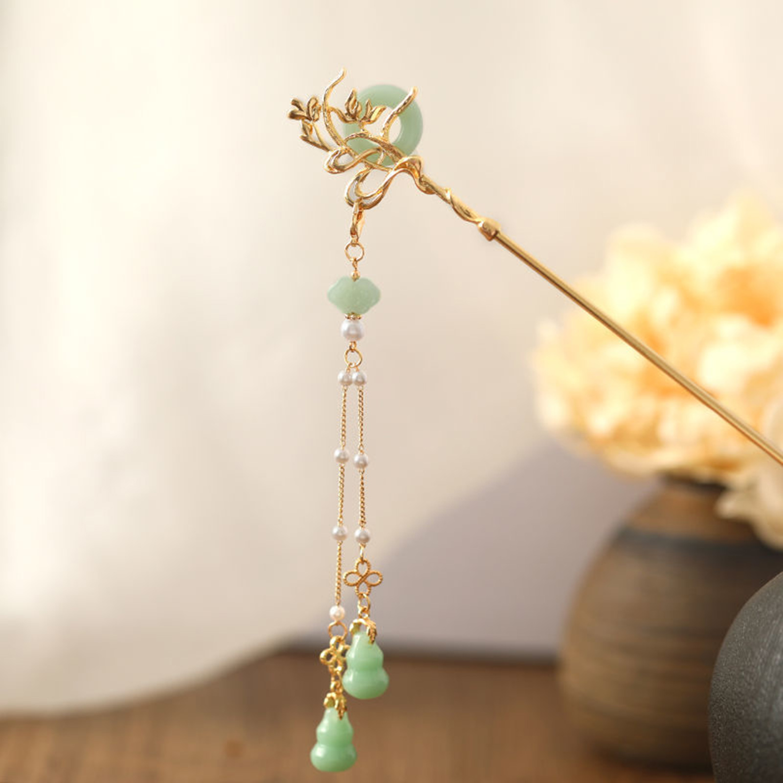 Chinese Style Glass Hairpin Fo - Shop Jewelry & Watches Near Me บทวิจารณ์และราคา